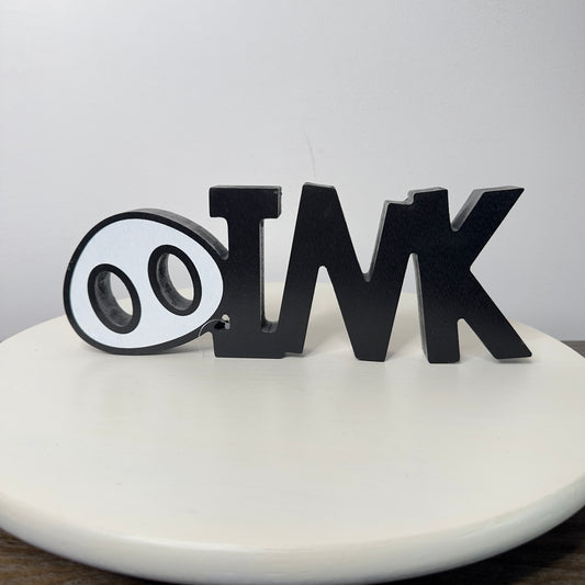 Oink Block Sign