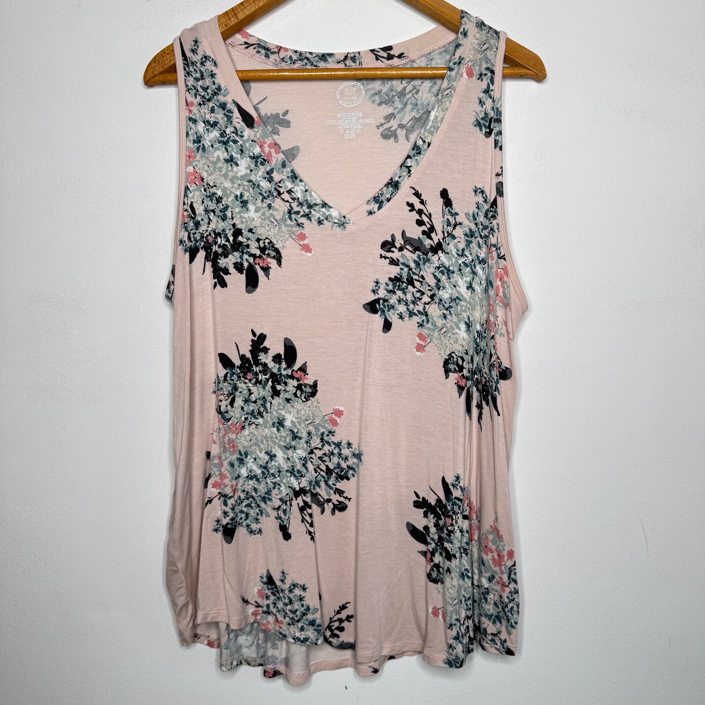 Maurices 24/7 Floral Print Tank Top - Size 1X