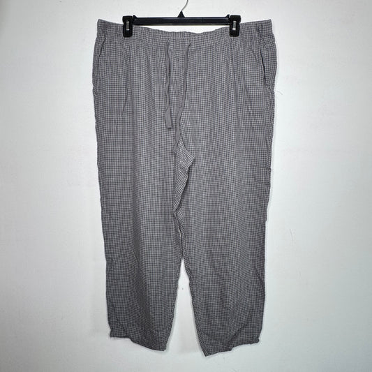 Eileen Fisher Plaid Organic Linen Pull-On Pants - Size 1X
