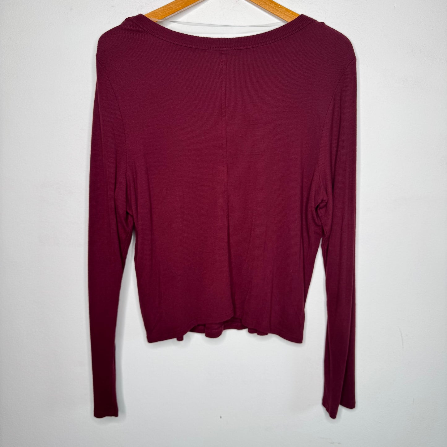Universal Thread Ribbed Long Sleeve Fitted Top - Size 2X