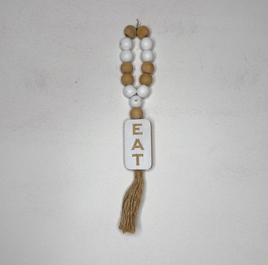 Eat Beaded Tiered Tray Wall Decor