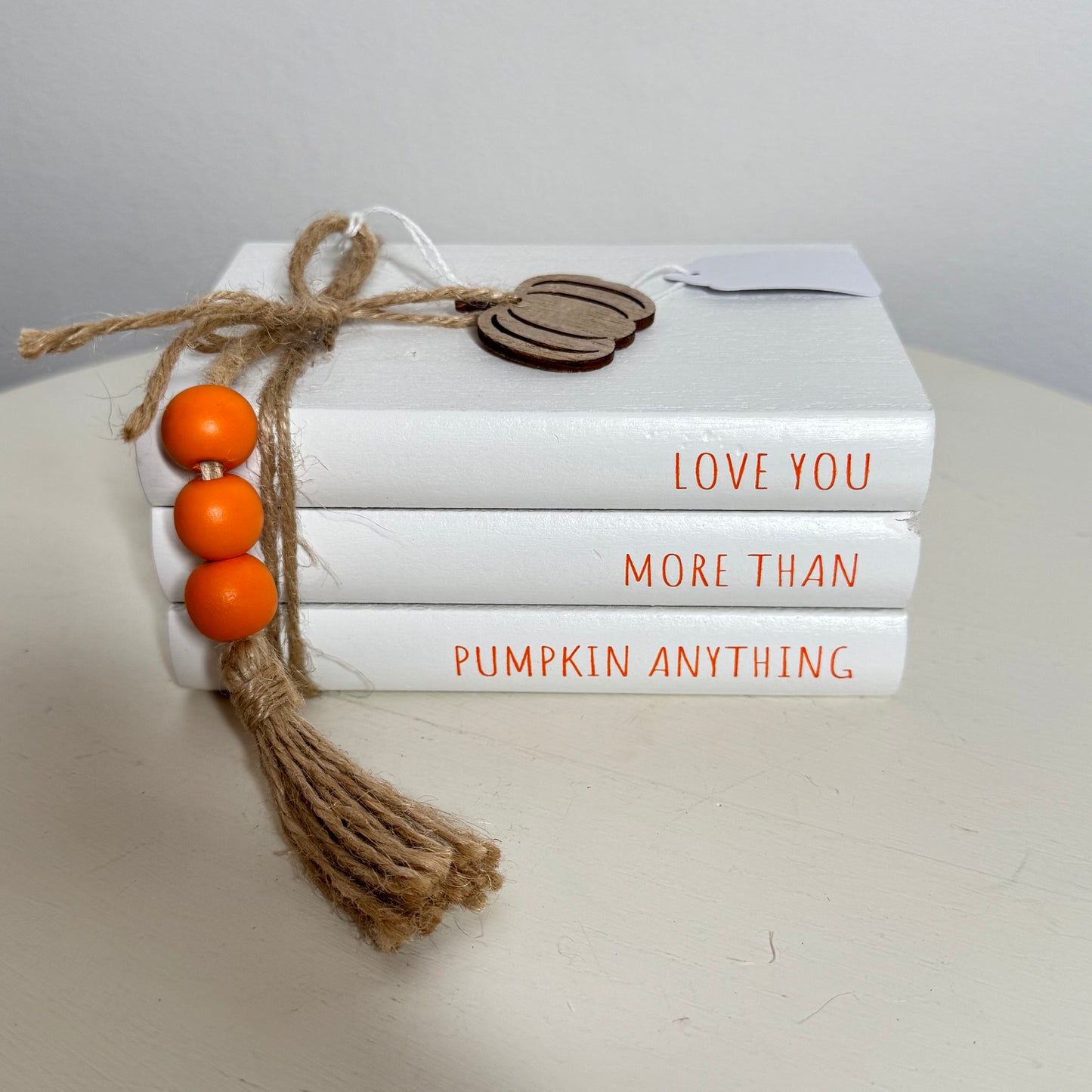 Pumpkin Everything Stacked Book Decor