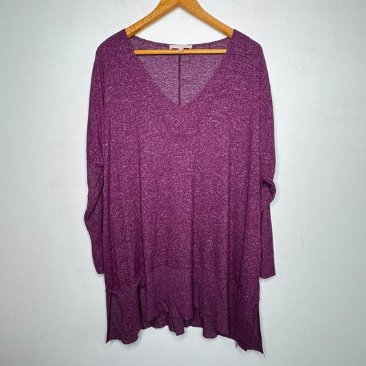 Philosophy V-Neck 3/4 Sleeve Top - Size 1X