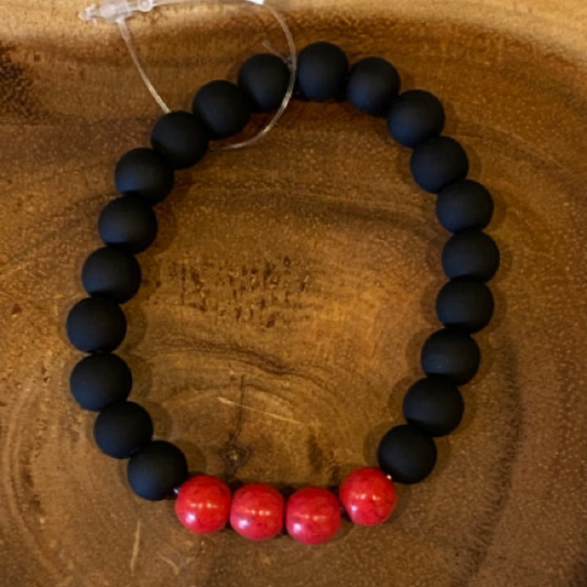 Inga Ann's Thin Red Line Beaded Bracelet