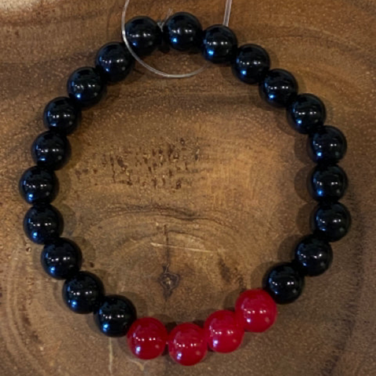 Inga Ann's Thin Red Line Beaded Bracelet