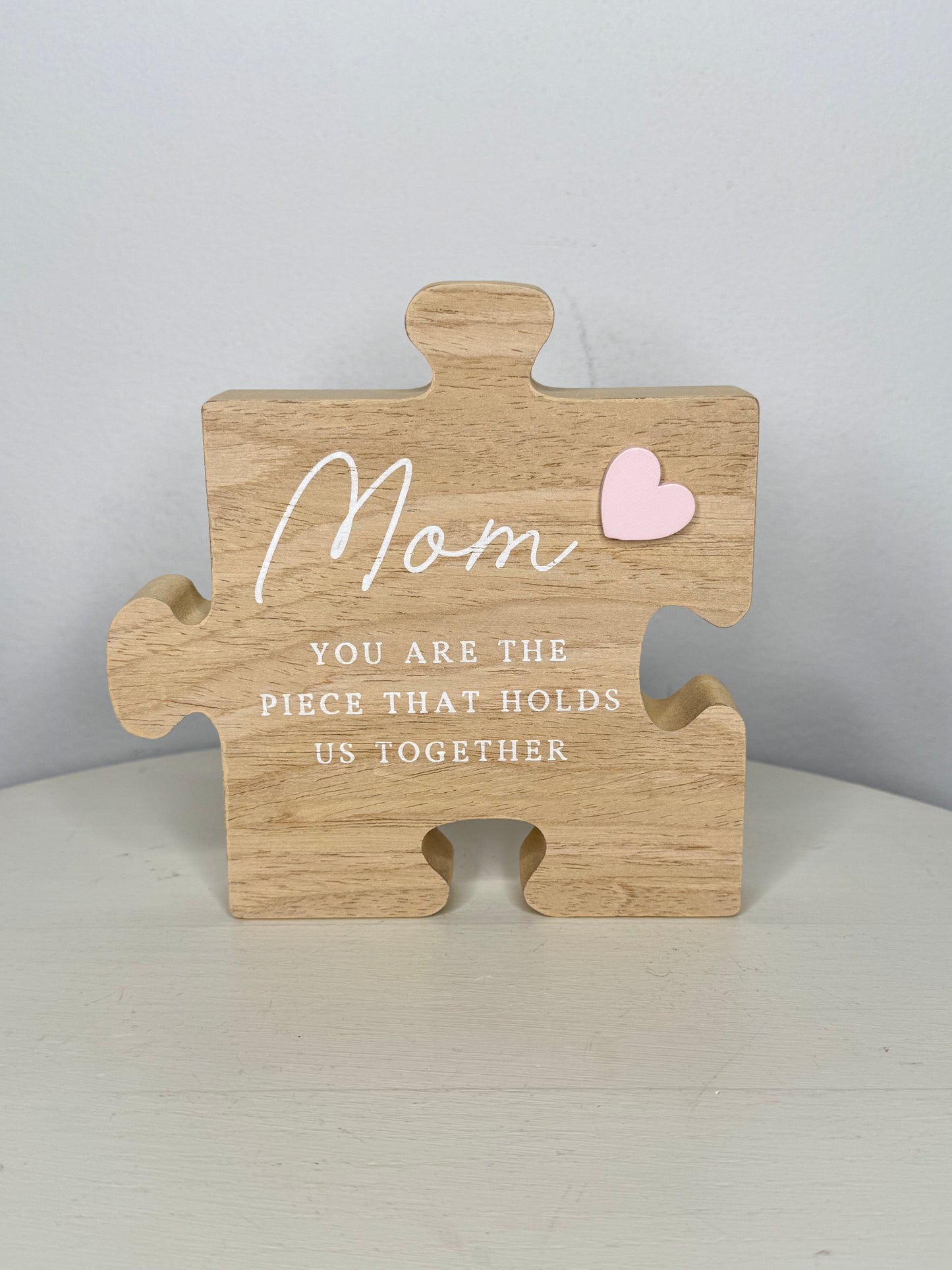 Mom Puzzle Block Sign
