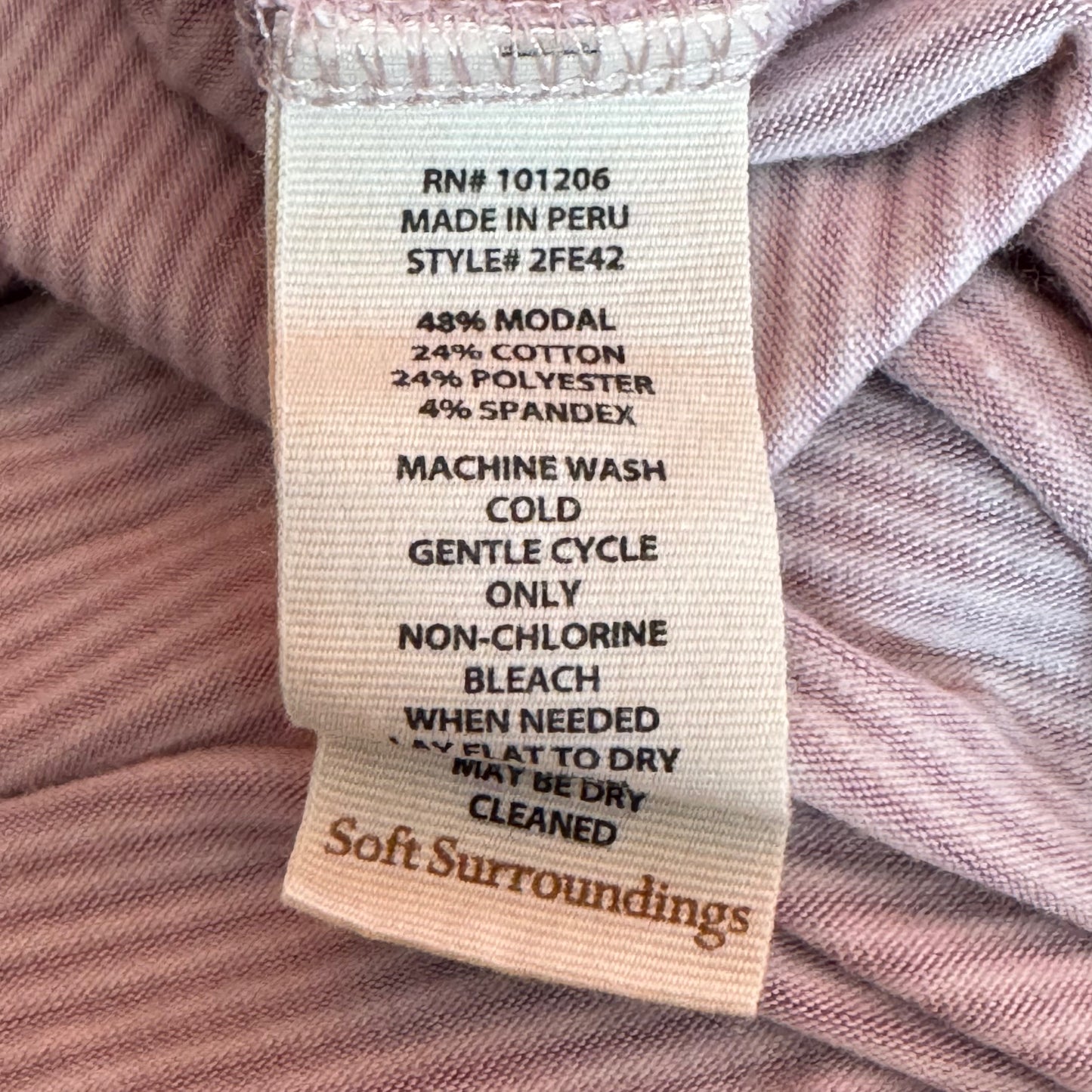 Soft Surroundings Key Hole Neckline Striped Top - Size Large