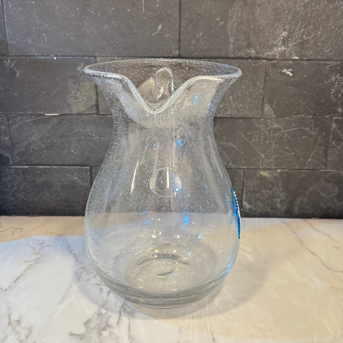 Bubble Glass Pitcher With Starfish