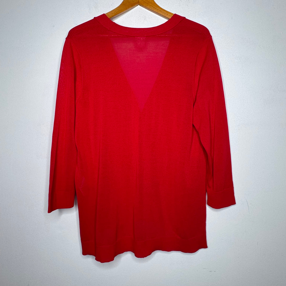Chico’s Red Lightweight Cardigan Sweater - Size Large
