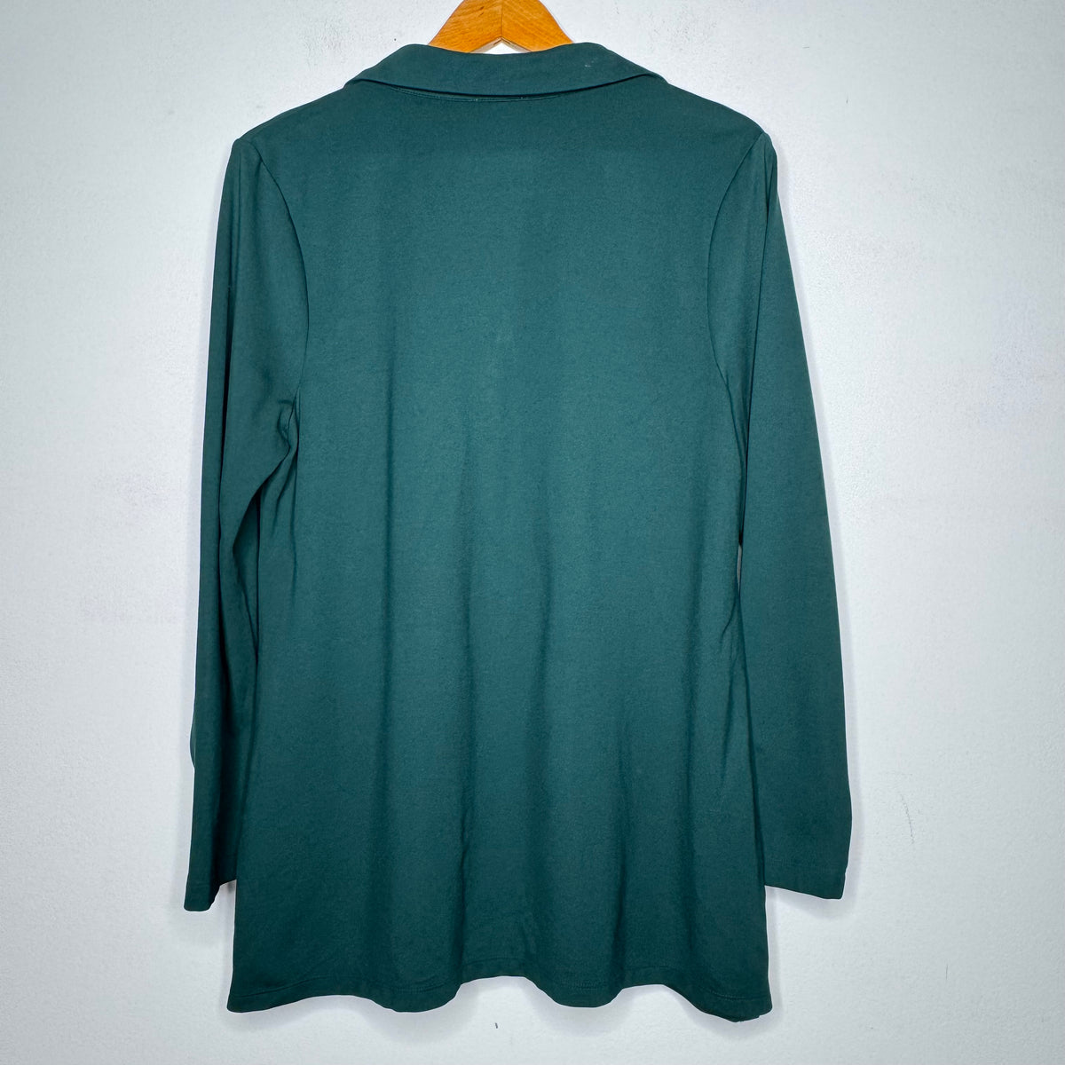 Chico’s Soft Collared Tunic Shirt Long Sleeve Polo - Size Large
