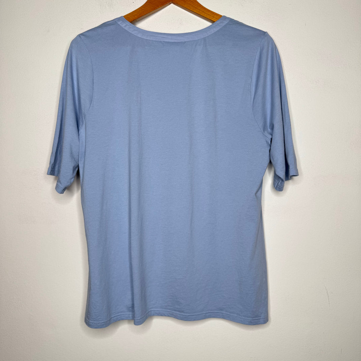 J.Jill Mixed-Media Cotton-Blend Top - Size Large