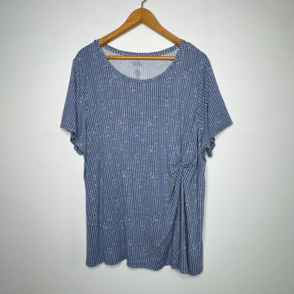 Croft & Barrow Twist Front Tee - Size 3X