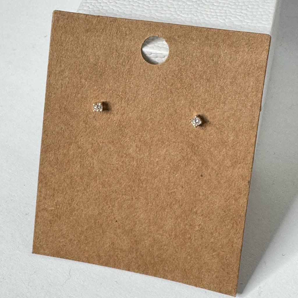 Sterling Silver Cubic Zirconia Stud Earrings