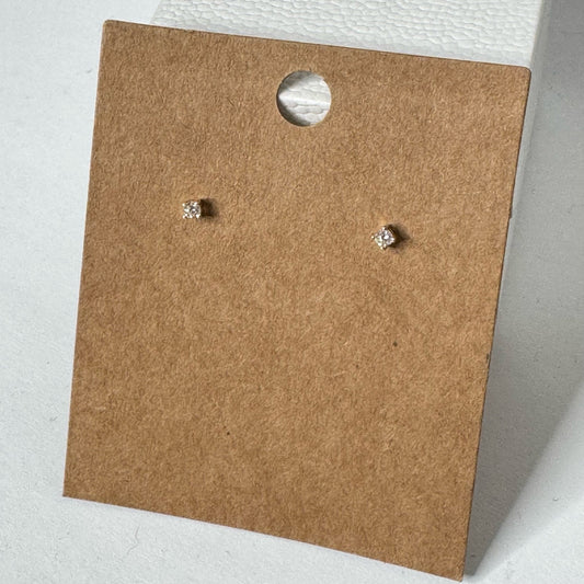 Sterling Silver Cubic Zirconia Stud Earrings