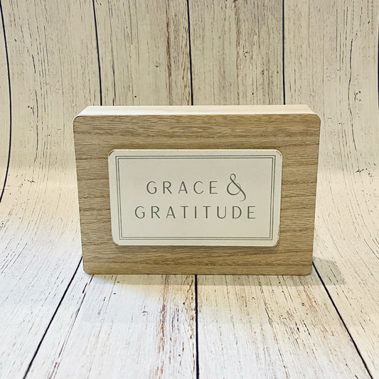 Grace & Gratitude Box Sign