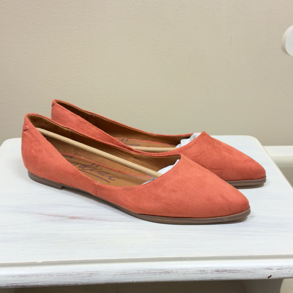 Zodiac Hill Papaya Orange Ballet Flats - Size 8 1/2