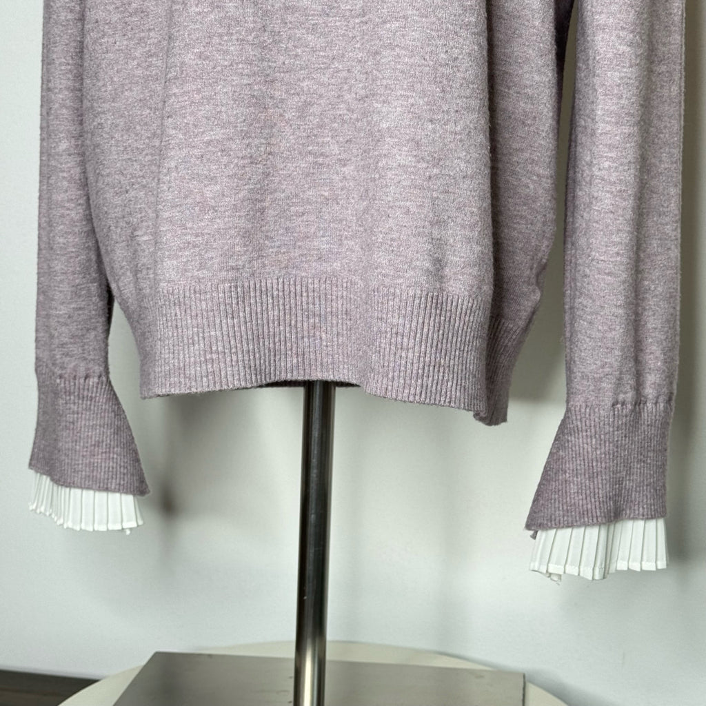 Vila Milano Pleated Neck & Wrist Super Soft Sweater - Size XL