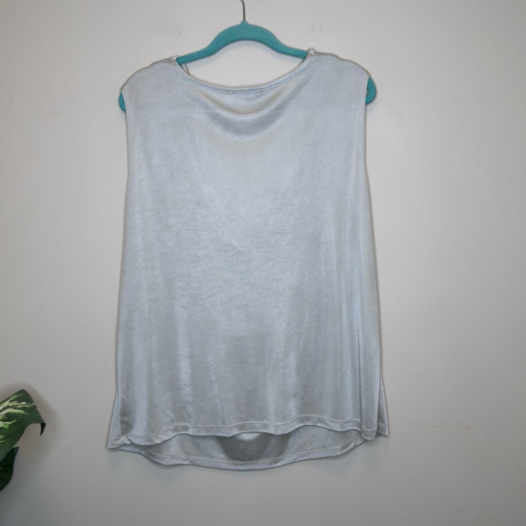 Cyrus Drape Neck Sleeveless Top - Size 1X