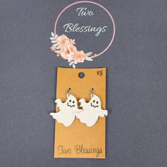 Two Blessings Earrings - Ghost