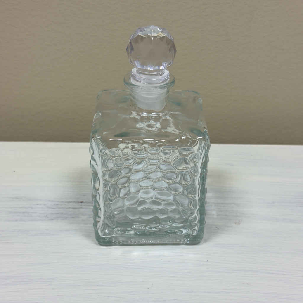 Square Glass Potion Bottle w/Stopper