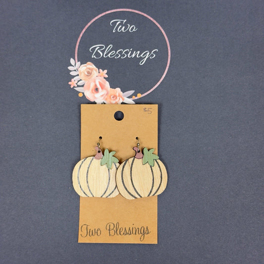 Two Blessings Earrings - Pumpkins