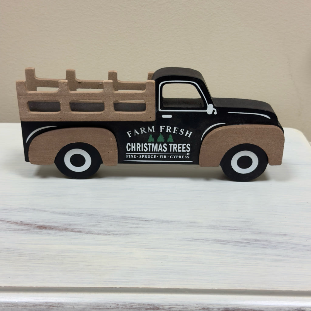 Farm Fresh Christmas Trees Truck Wood Decor