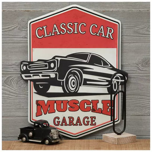 Classic Car Muscle Garage Metal Sign