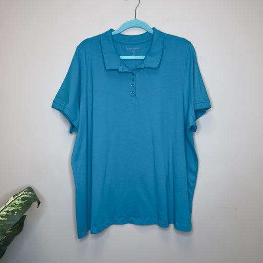 Woman Within Short Sleeve Polo Shirt - Size 2X Petite