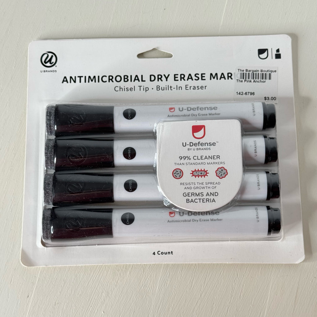 Antimicrobial Dry Erase Markets - Chisel Tip