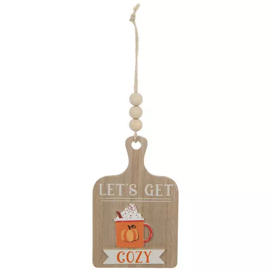 Let's Get Cozy Cutting Board Ornament