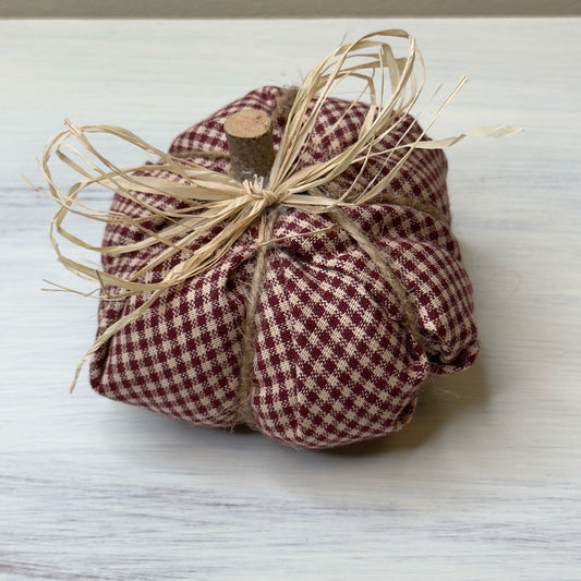 Plaid Stuffed Pumpkin