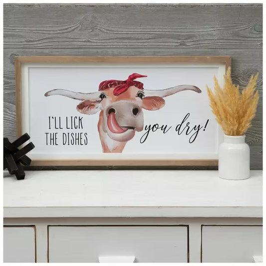 I'll Lick The Dishes Wood Wall Decor
