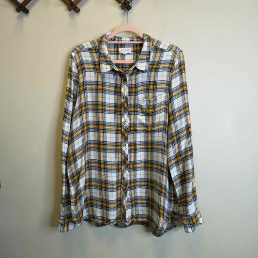 Melloday Plaid Flannel Top - Size XL