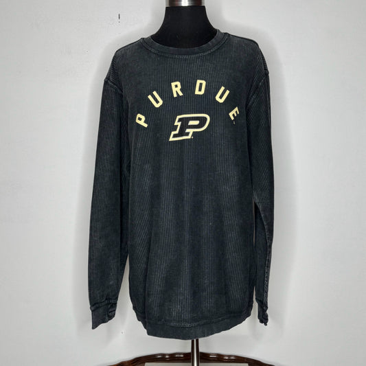 Three Square "Purdue" Ribbed Sweatshirt - Size Medium