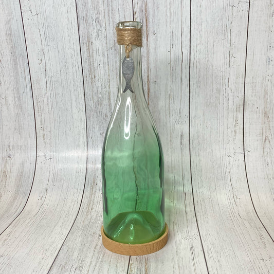 Green Vase W/Fish Charm
