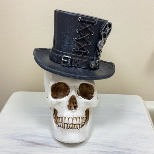 Halloween Skull w/Steampunk Hat