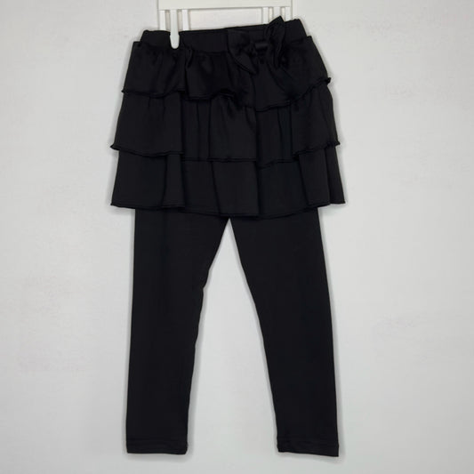 Black Leggings with Built-In Skirt - Size 4 Youth