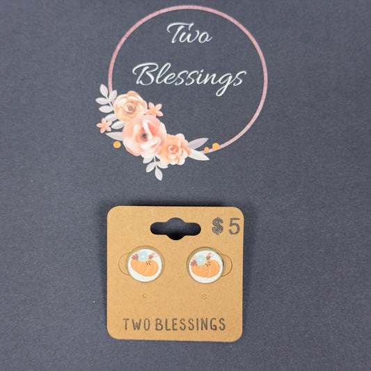 Two Blessings Earrings - Pumpkin