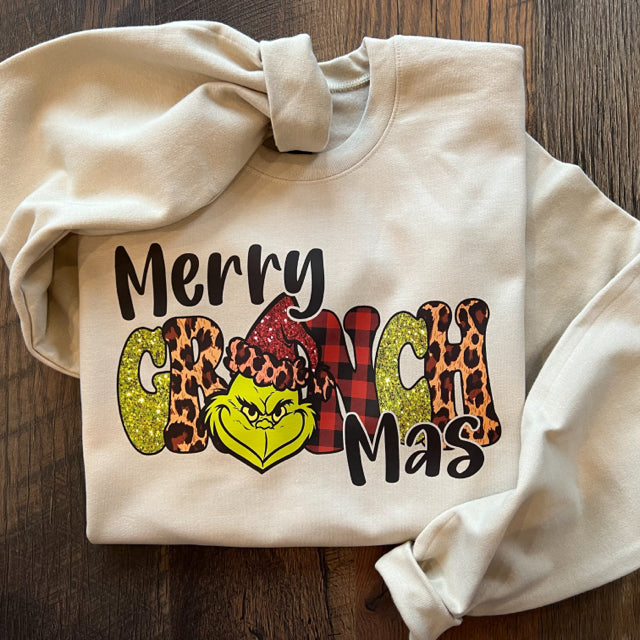 Merry Grinchmas Graphic Sweatshirt - Size Large
