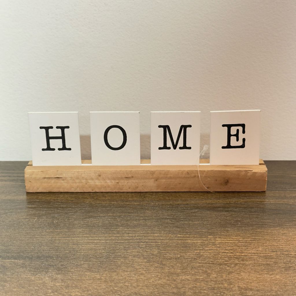 Faux Scrabble Tile Home Farmhouse Sign