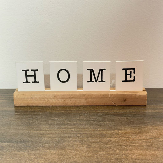Faux Scrabble Tile Home Farmhouse Sign