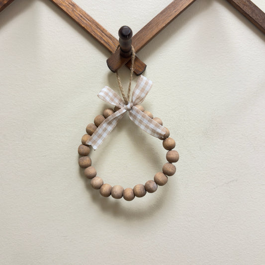 Fall Wreath w/Plaid Ribbon