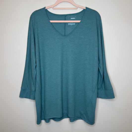 Sonoma Thermal Texture 3/4 Sleeve Top - Size XL