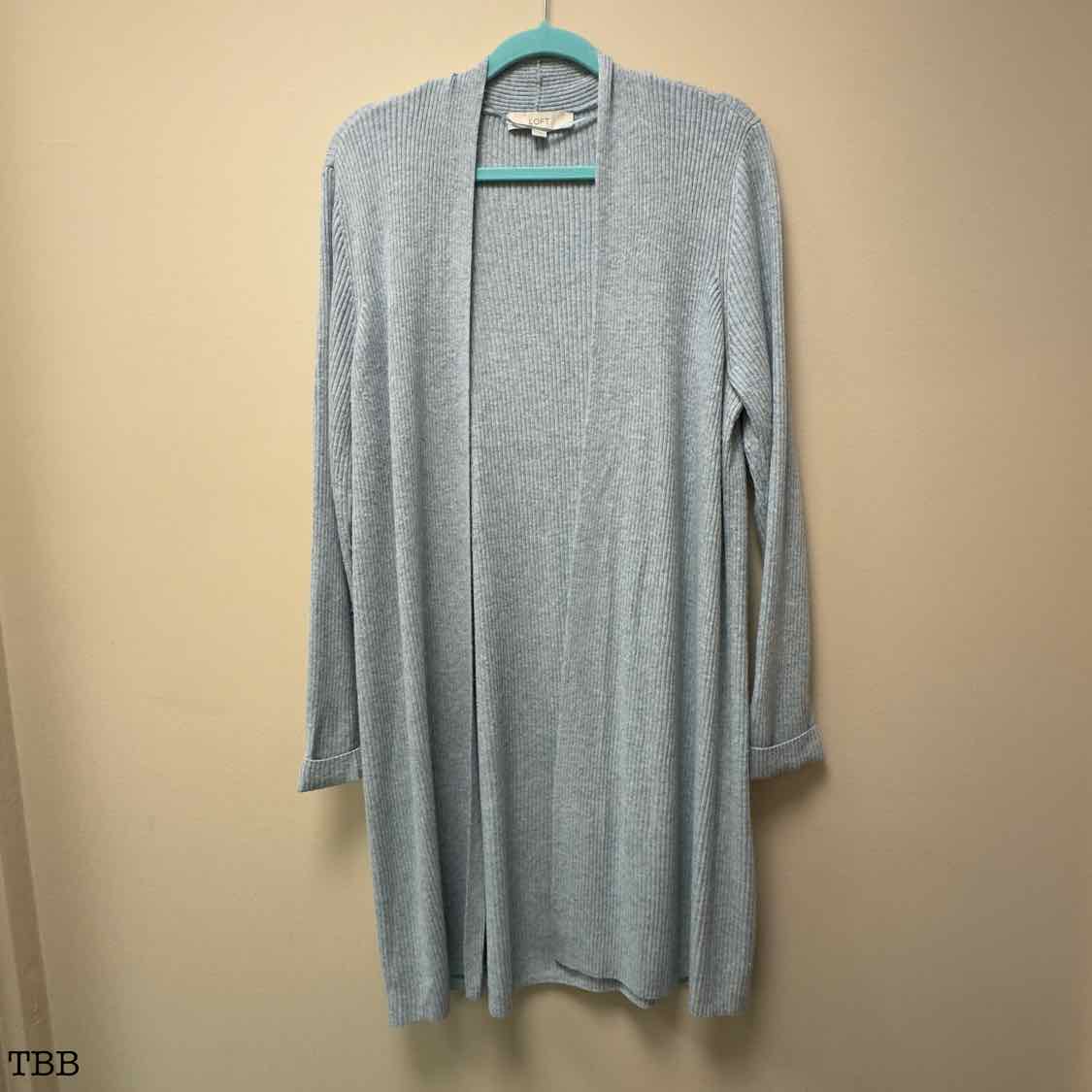 Loft Ribbed Open Cardigan - Size XL