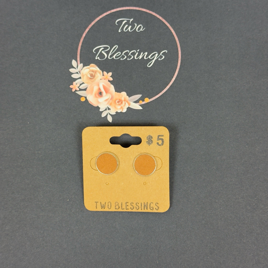 Two Blessings Earrings - Tan