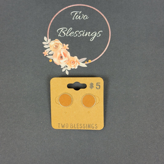 Two Blessings Earrings - Tan
