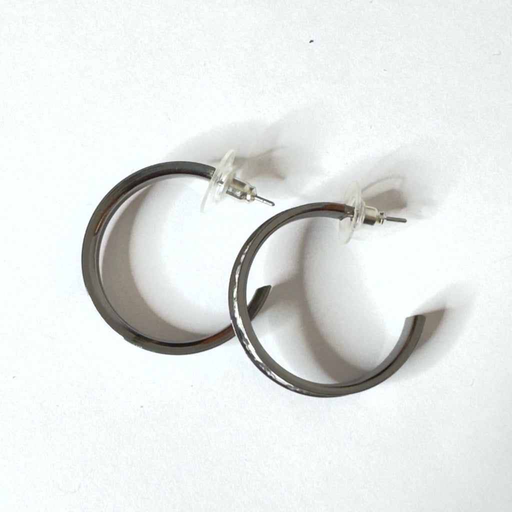 Snakeskin Print Hoop Earrings