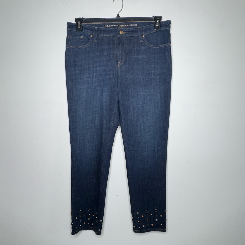 Chico's So Slimming Girlfriend Slim Leg Ankle Jeans - Size 14