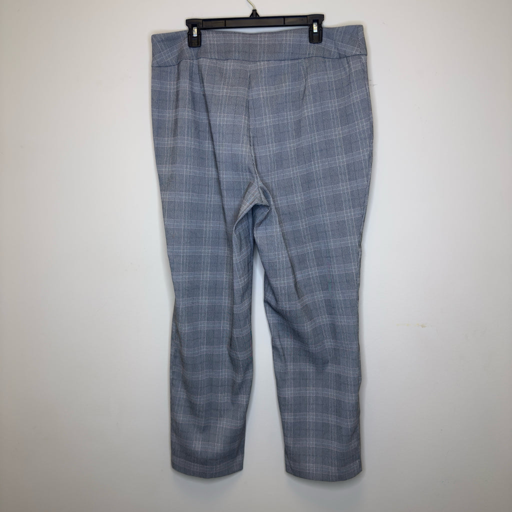 Counterparts Gray Plaid Pull-On Dress Pants - Size 18W