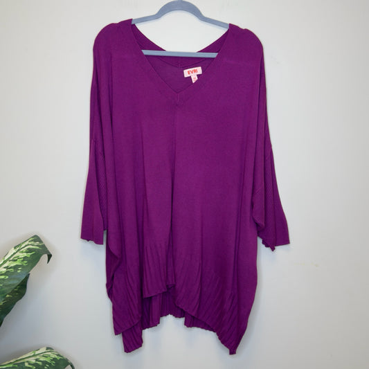 EVRI V-Neck Dolman Sleeve Sweater - Size 3X
